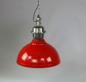 Lampe Lustre Industriel métal rouge Grand