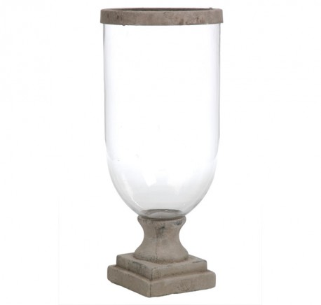 Vase céramique beige et verre  - Vase - Lecomptoirdesauthentics