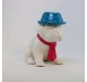 Chien Bulldog Chapeau Bleu Cravate Rose Statuette ARTY - Figurines, statuettes - Lecomptoirdesauthentics