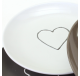 Assiette à dessert motif coeur Blanc - Vaisselle - Art de la table - Lecomptoirdesauthentics