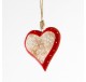 Coeur en bois clair 3 flocons blancs - Décoration de Noël  - Lecomptoirdesauthentics