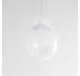Boule Noël en verre givré plume blanche 8 cm - Décoration de Noël  - Lecomptoirdesauthentics
