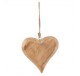 Coeur en bois miel Haut. 15 cm - Décoration de Noël  - Lecomptoirdesauthentics