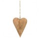 Coeur en bois allongée 26 cm  - Décoration de Noël  - Lecomptoirdesauthentics