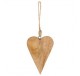 Coeur en bois allongée 16 cm  - Décoration de Noël  - Lecomptoirdesauthentics