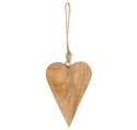 Coeur en bois allongée 16 cm 
