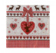 20 serviettes papier coeur rouge caribou - Décoration de Noël  - Lecomptoirdesauthentics