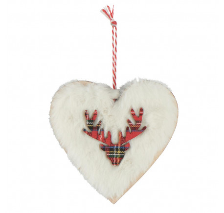 Suspension coeur en bois - Décoration de Noël  - Lecomptoirdesauthentics