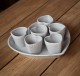 Tasse à Café Espresso avec Plat Coeur Céramique grise DOLCEVITA - Vaisselle - Lecomptoirdesauthentics